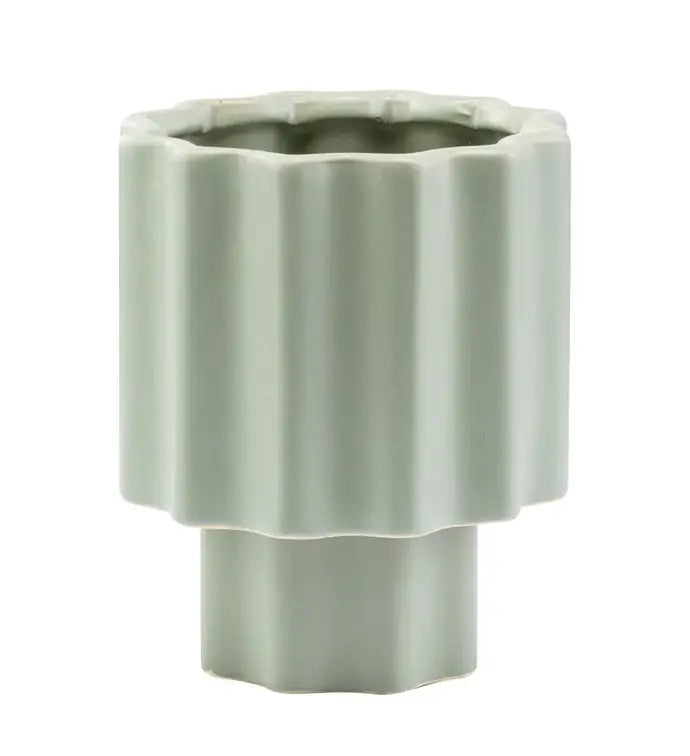 Sage Sculptural Pedestal Planter