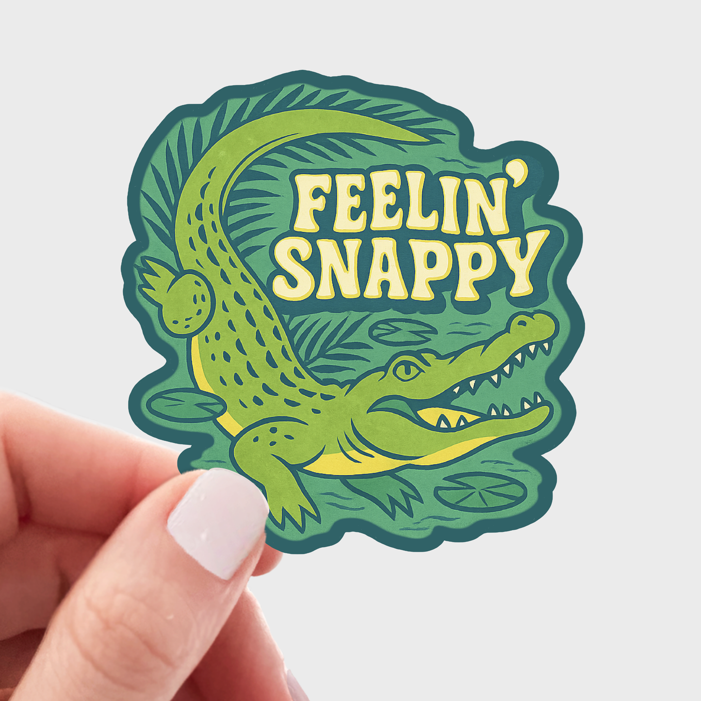 Feeling Snappy Sticker - crocodile, reptile, alligator