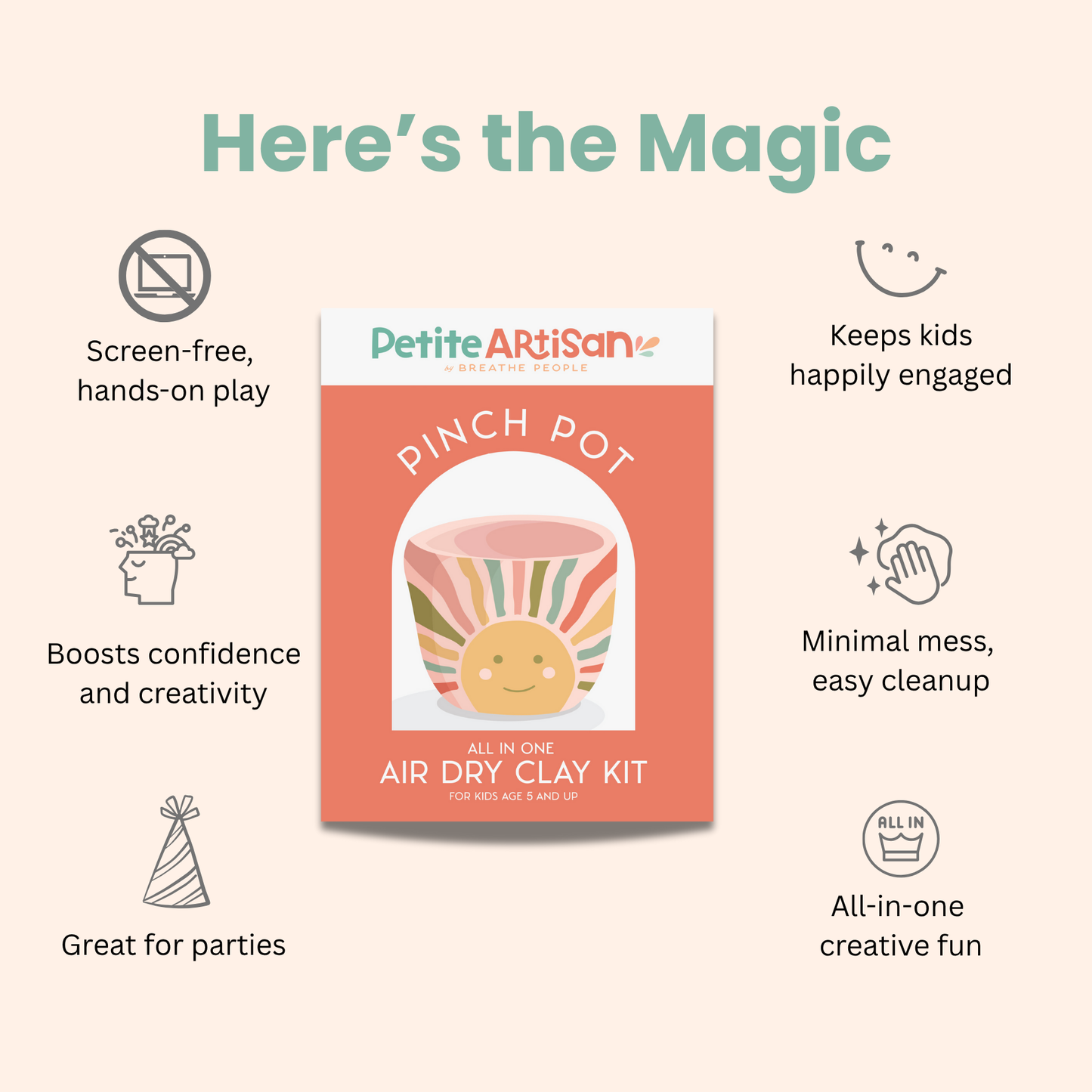 Kids DIY Clay Kit — Make and Paint Your Own Pinch Pot