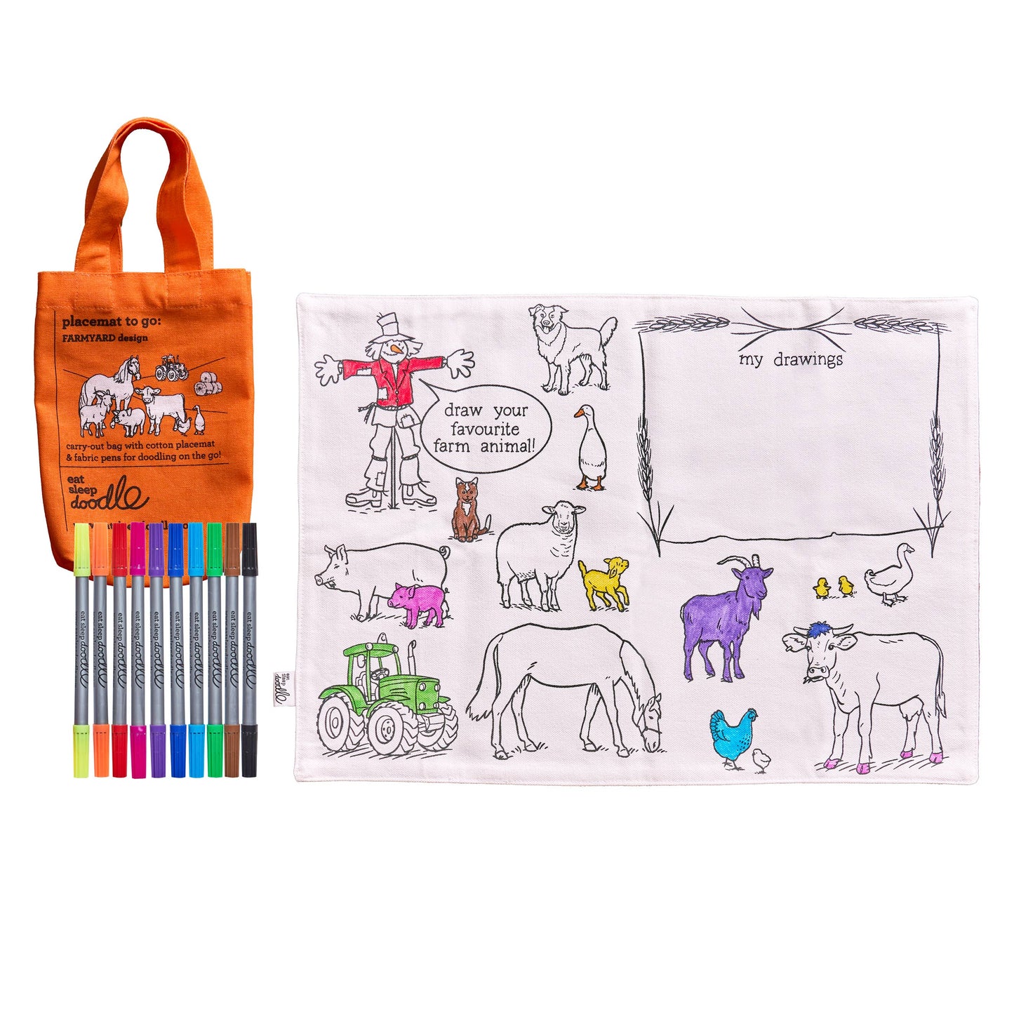 Farmyard Placemat to go – Color-in Craft Kit