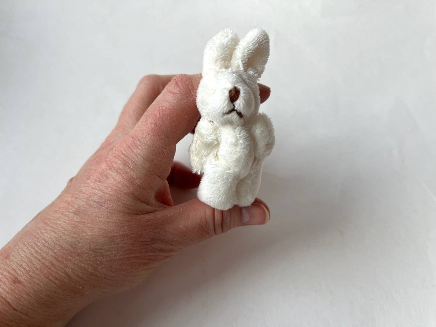 Mini Plush Bunny Rabbit White 