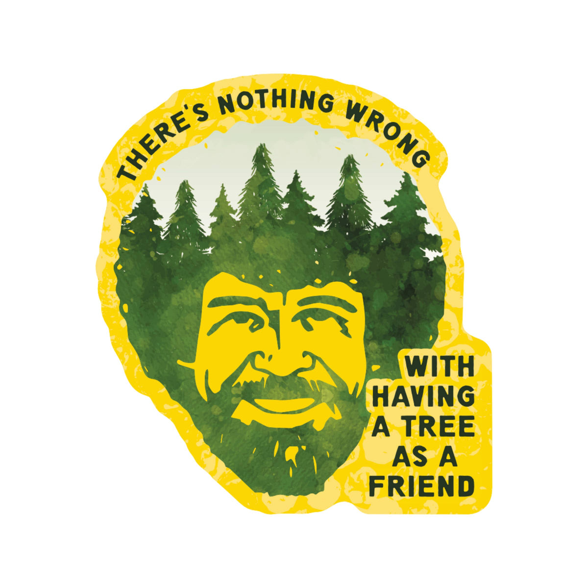 Artist Paint Friendship Trees High Quality Vinyl Sticker