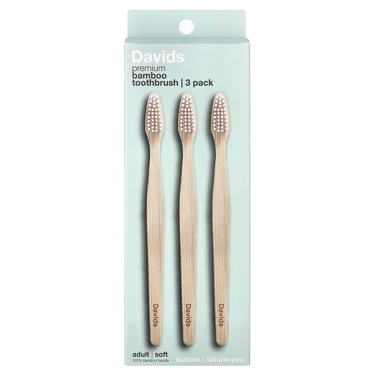 Davids Bamboo Soft Toothbrush Adult (3 pack)
