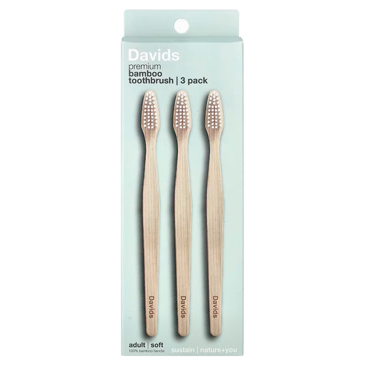 Davids Bamboo Soft Toothbrush Adult (3 pack)