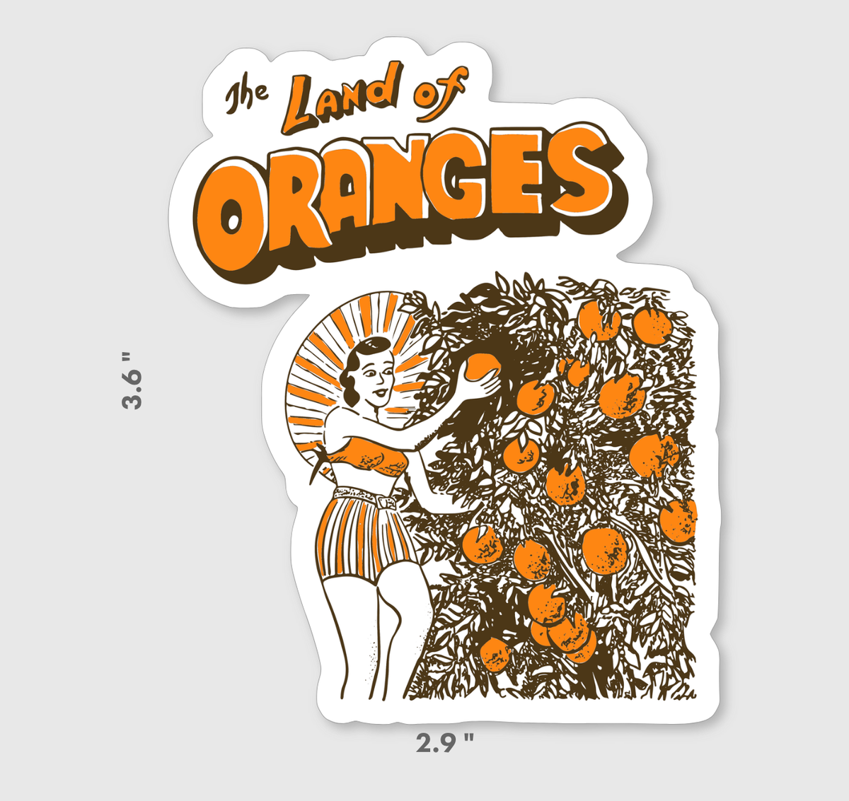 Land of Oranges Sticker