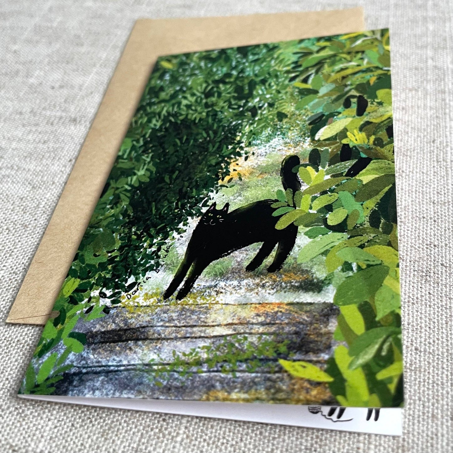 Mini card: Cats in the Greenery