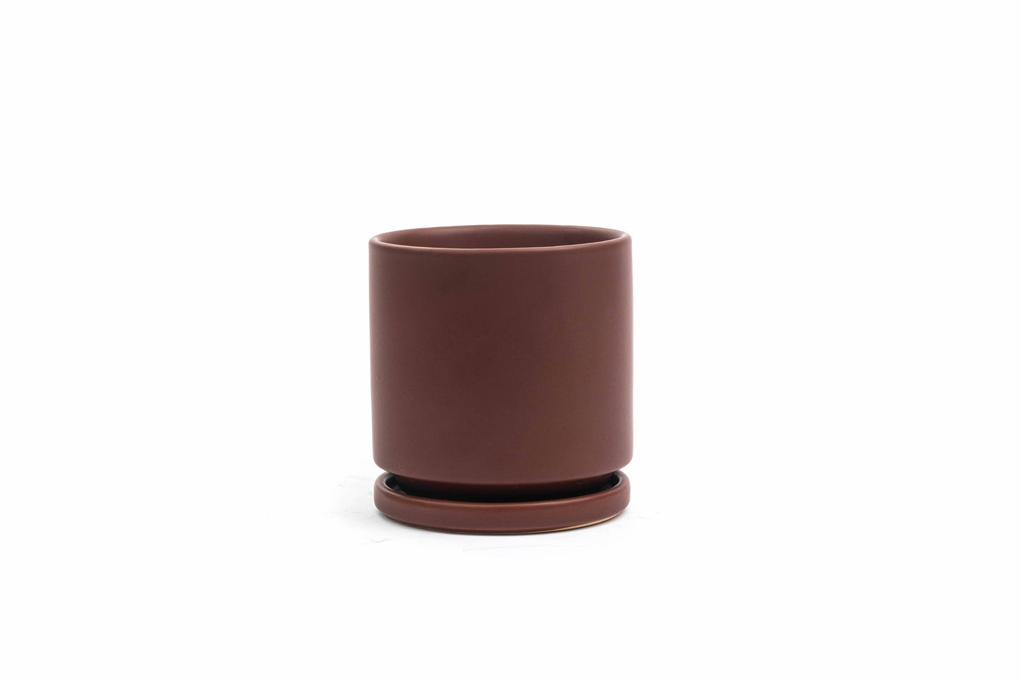 4.5" Gemstone Cylinder Pots with Water Saucers