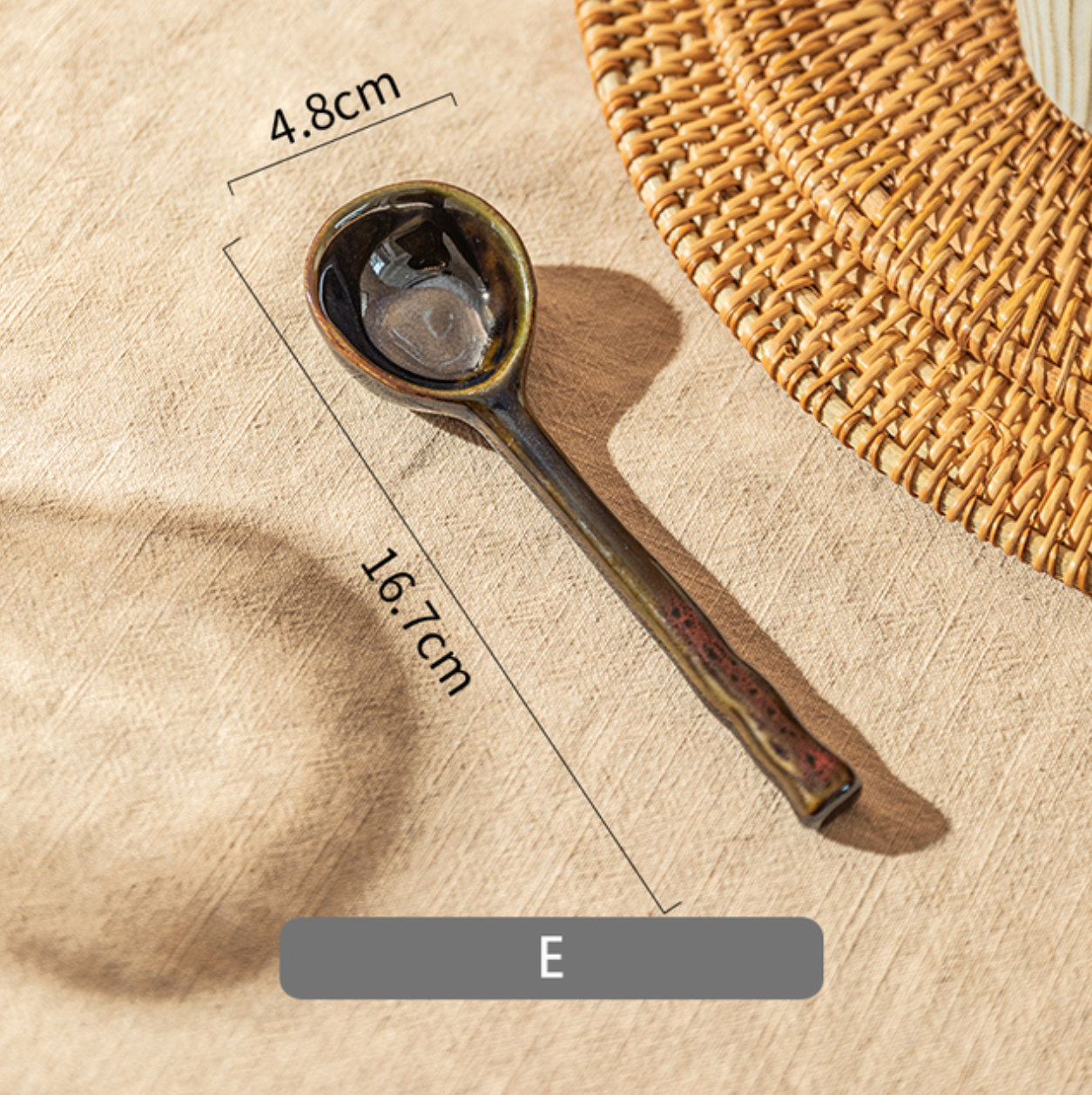 Japanese Ceramic Soup Spoon