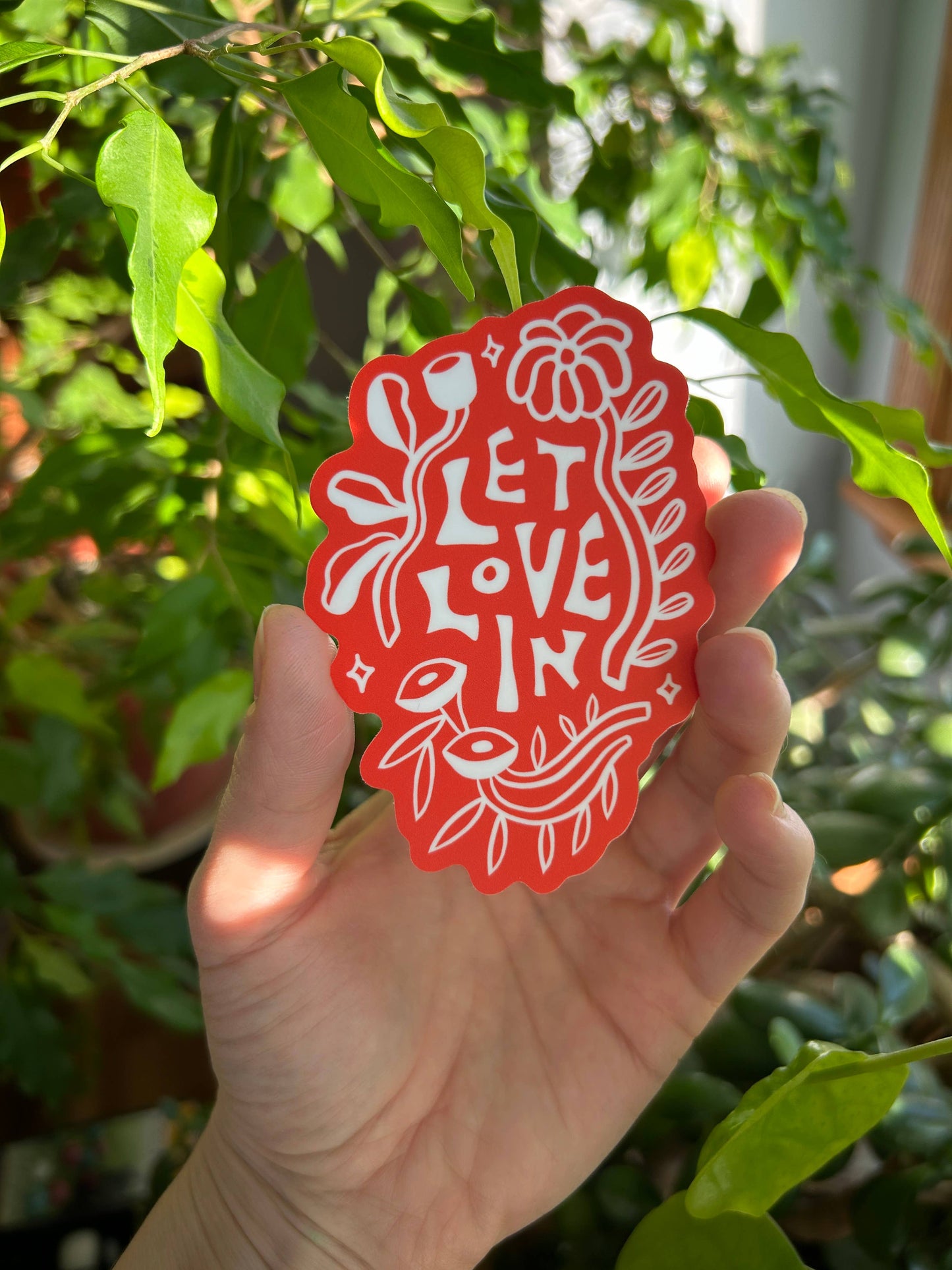 Let Love In Vinyl Sticker