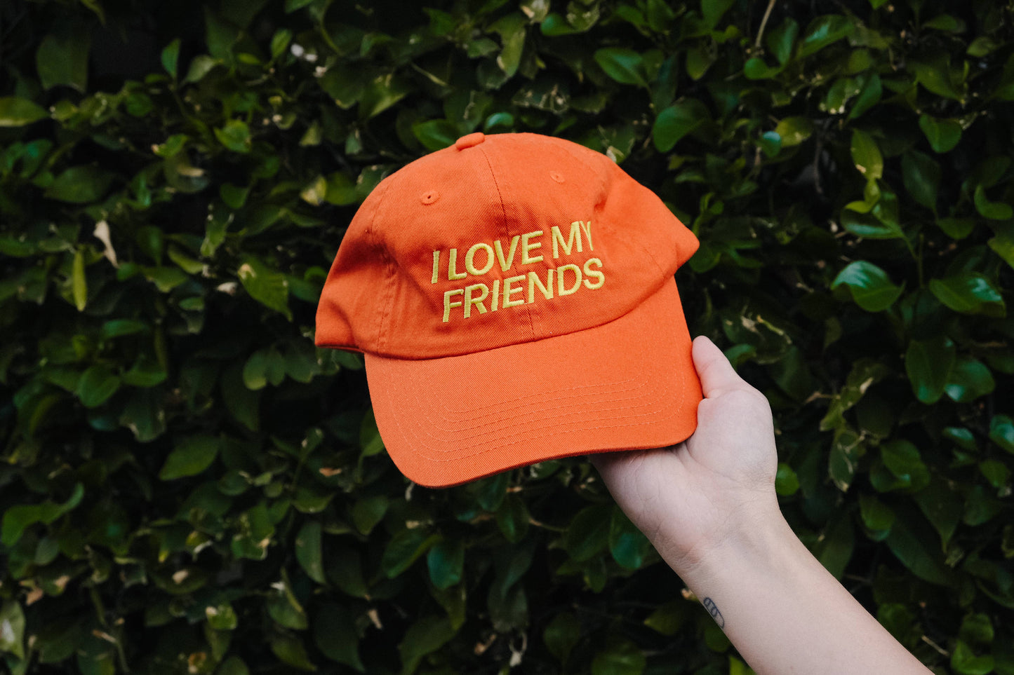 I love my friends embroidered hat
