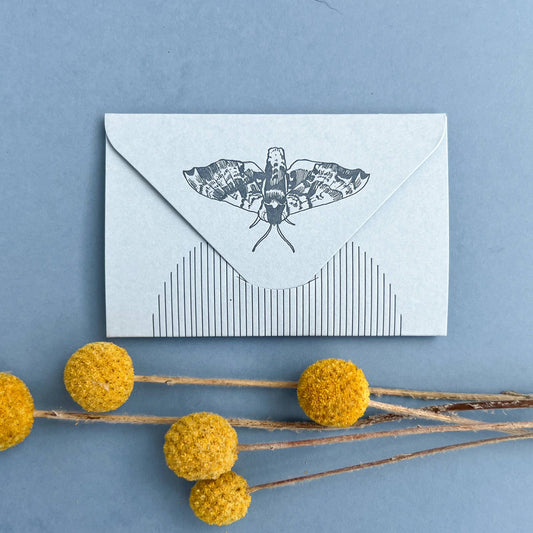 Blue moth mini card