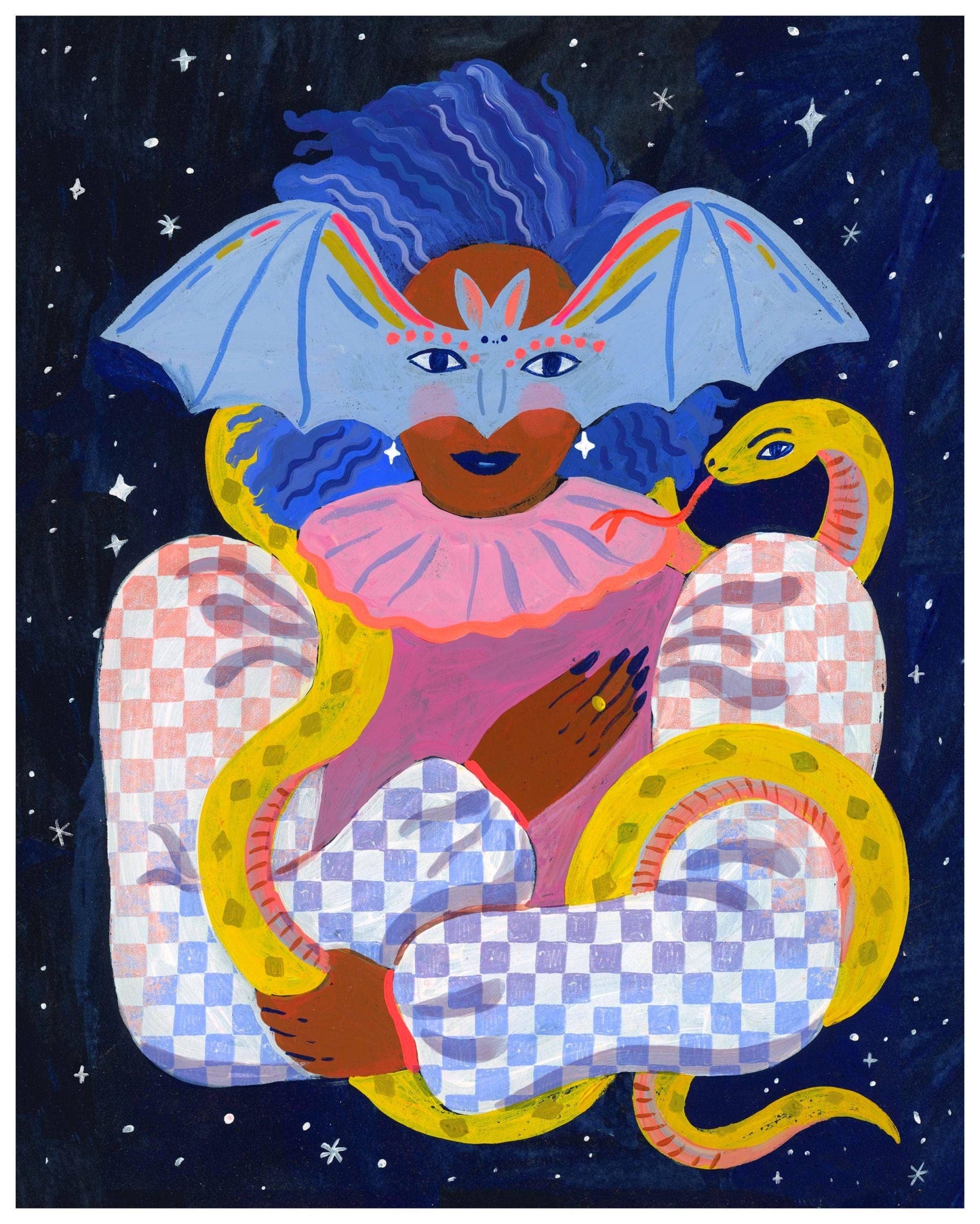 Art Print - Halloween Bat Queen by Sarah Walsh