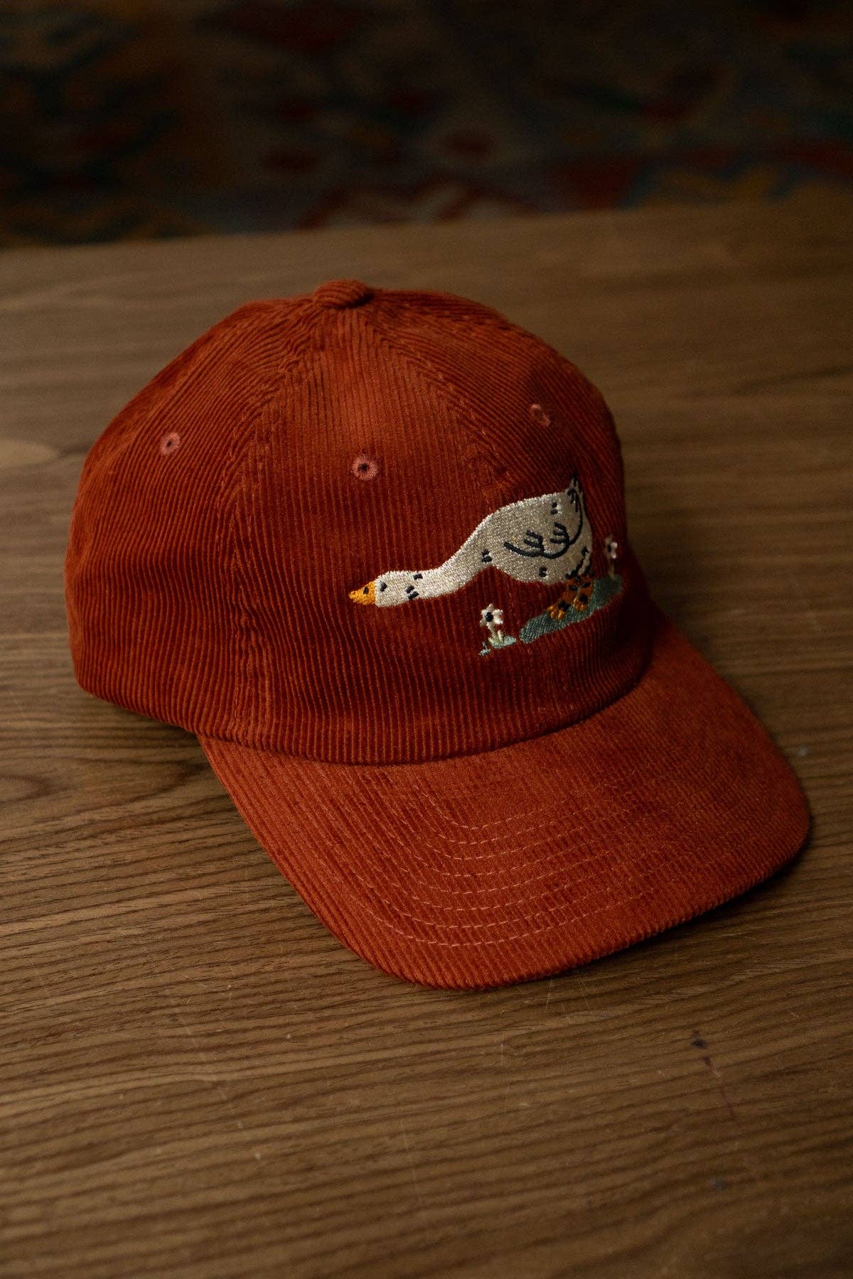 Reaching Corduroy Dad Hat | Rust | Embroidered Cord Cap