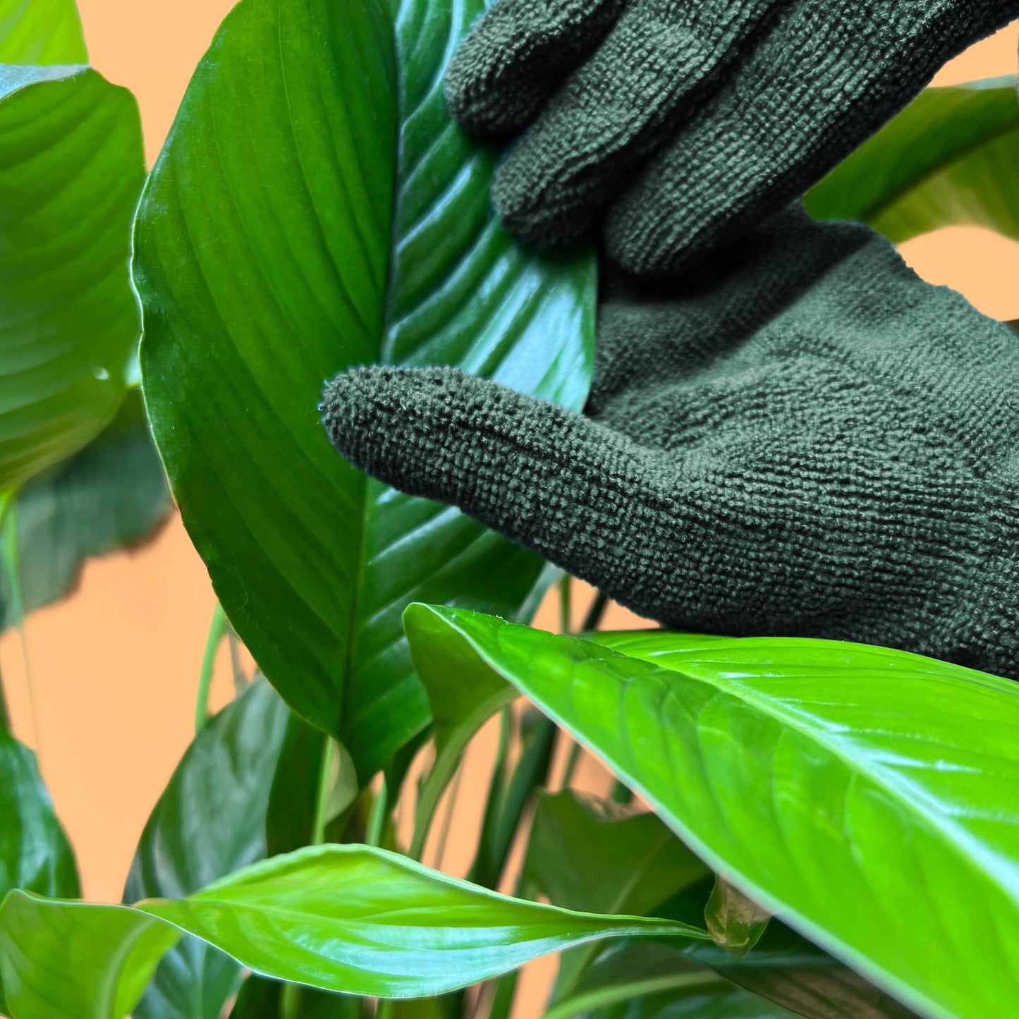 Microfiber Leaf Cleaning Gloves - Green