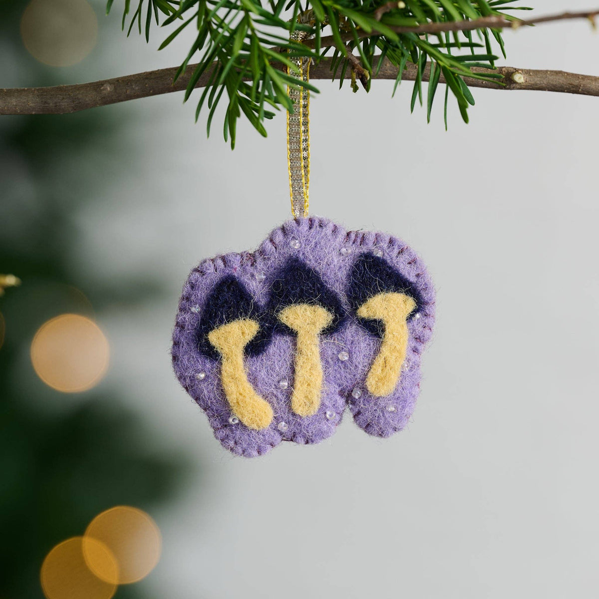 * Felt Mushroom Trio Ornament