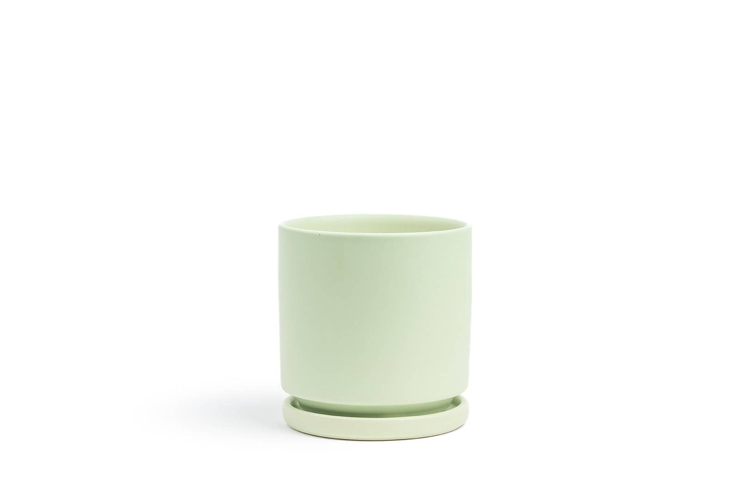 10.5" Gemstone Cylinder Pots with Water Saucers