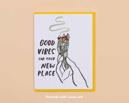 Sage New Home Letterpress Greeting Card- Made in USA