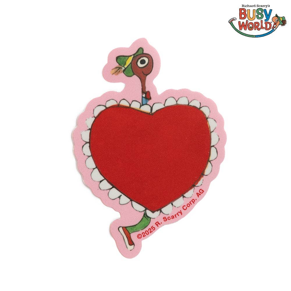 Richard Scarry® Valentine - Lowly Heart Doily Sticker