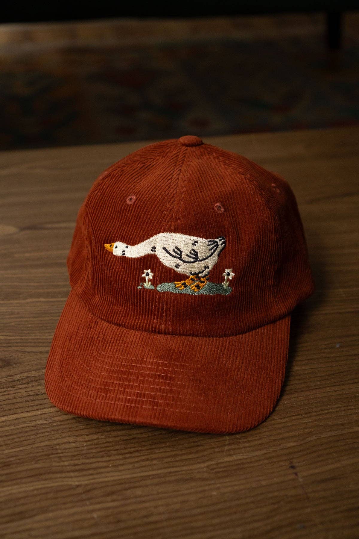 Reaching Corduroy Dad Hat | Rust | Embroidered Cord Cap