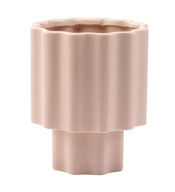 Blush Pink Sculptural Planter