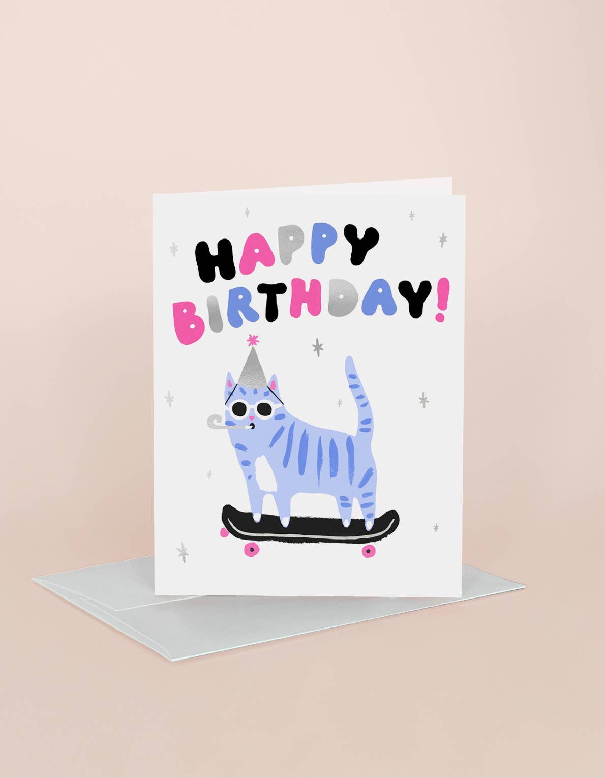 Birthday Greeting Card | Skater Cat