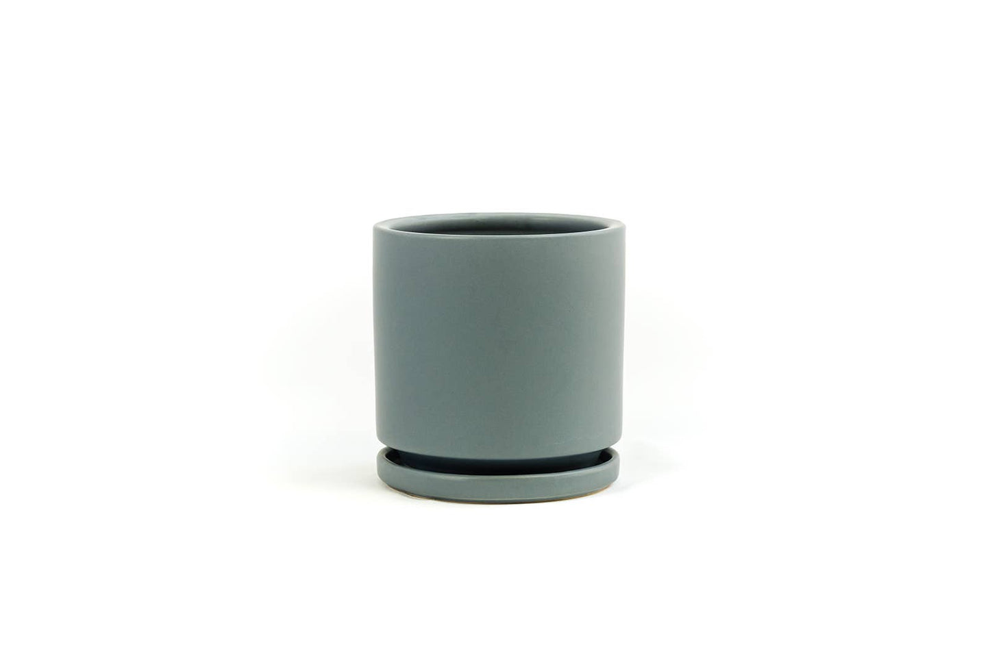 10.5" Gemstone Cylinder Pots with Water Saucers