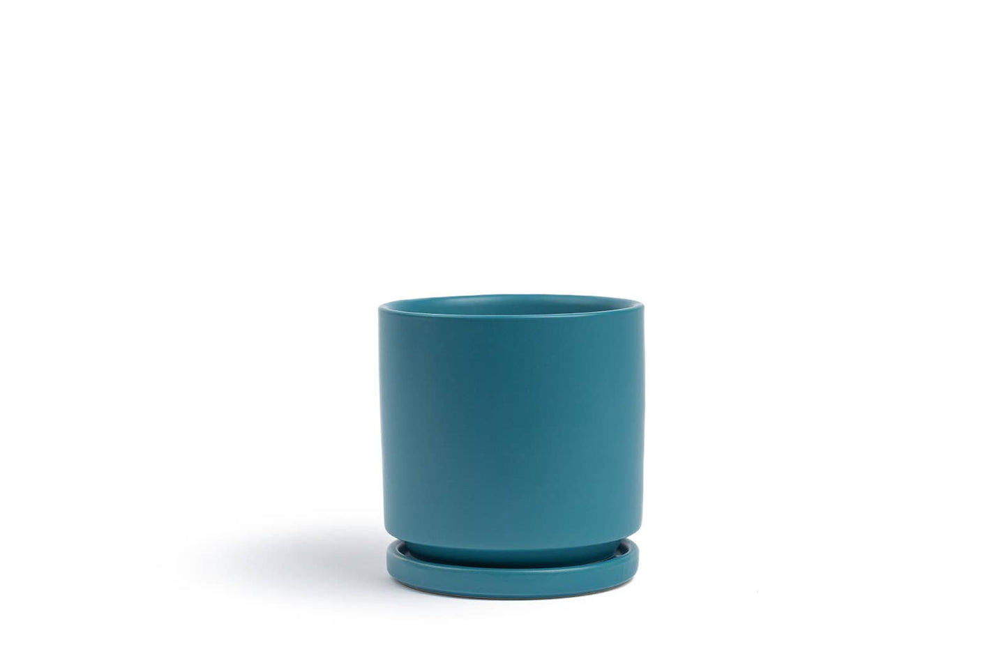 10.5" Gemstone Cylinder Pots with Water Saucers