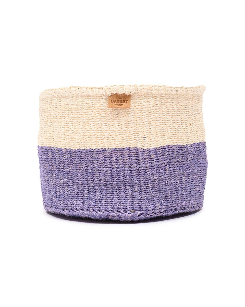 JADALA: Lavender Colour Block Woven Basket