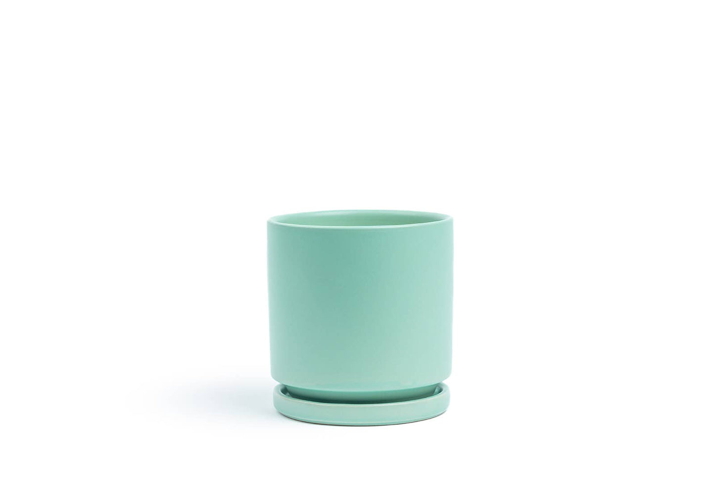 10.5" Gemstone Cylinder Pots with Water Saucers