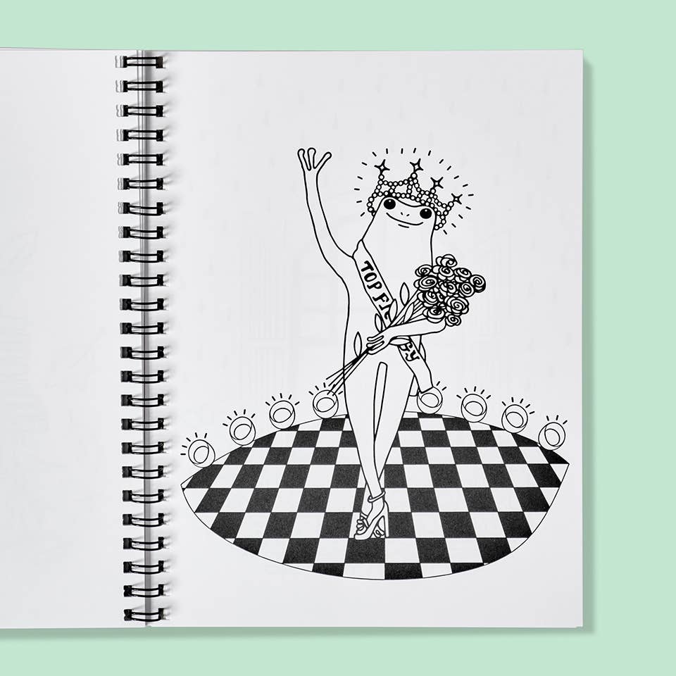 Froggy in Color Coloring Book