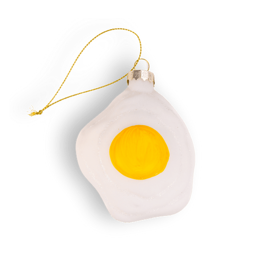 Fried Egg, Vintage Food Glass Christmas Tree Ornament 2025