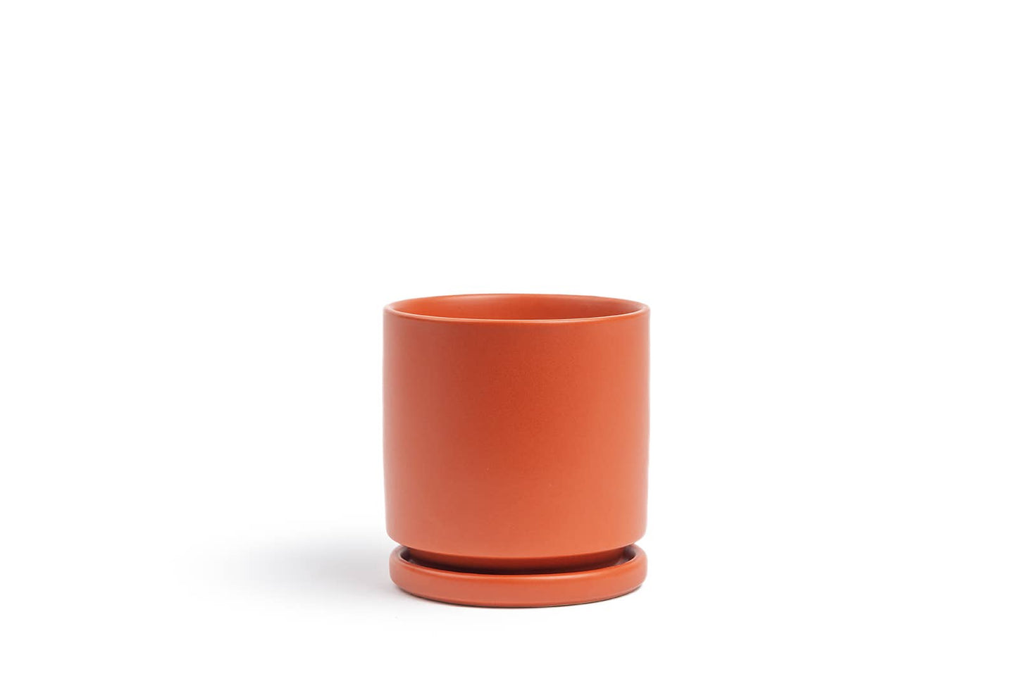 10.5" Gemstone Cylinder Pots with Water Saucers