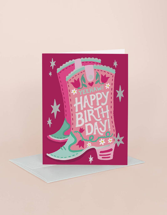Birthday Greeting Card | Cowgirl Boot