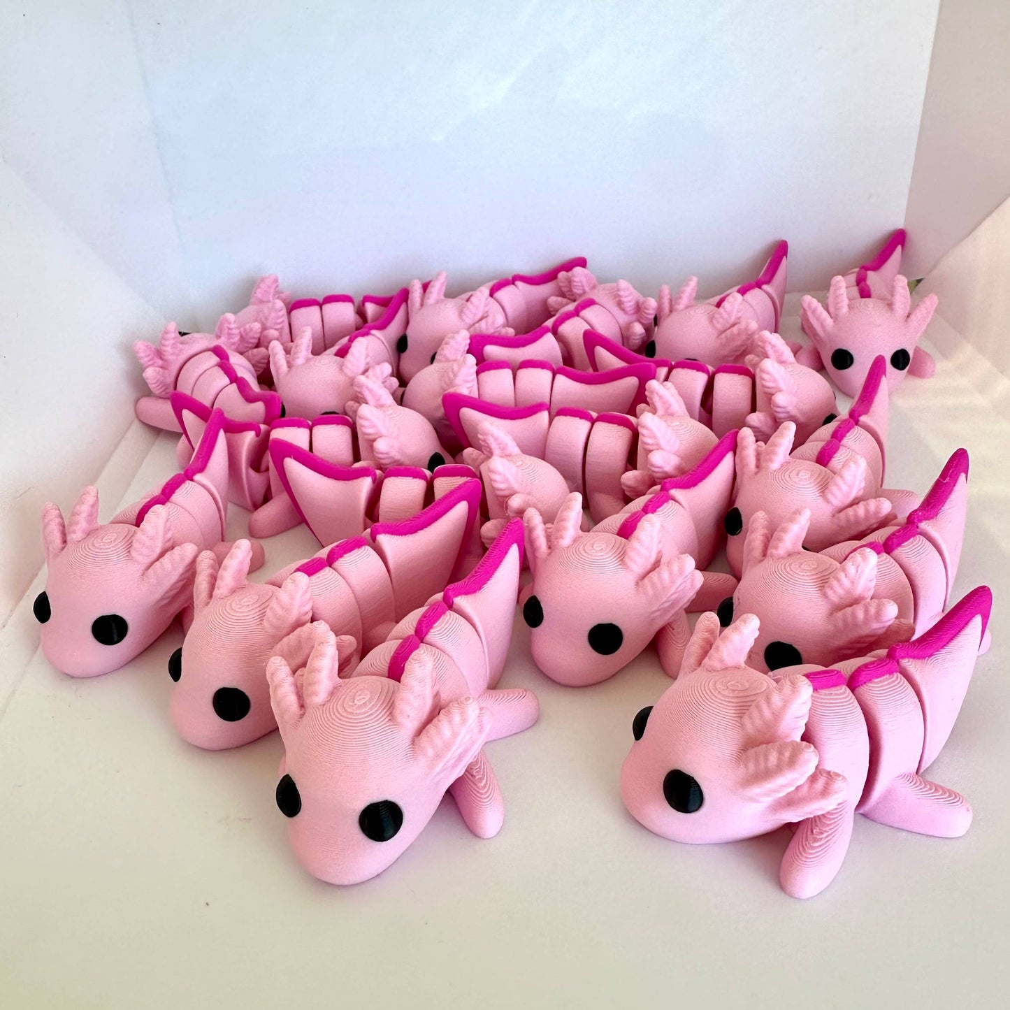 3D Printed Articulating Baby Axolotls