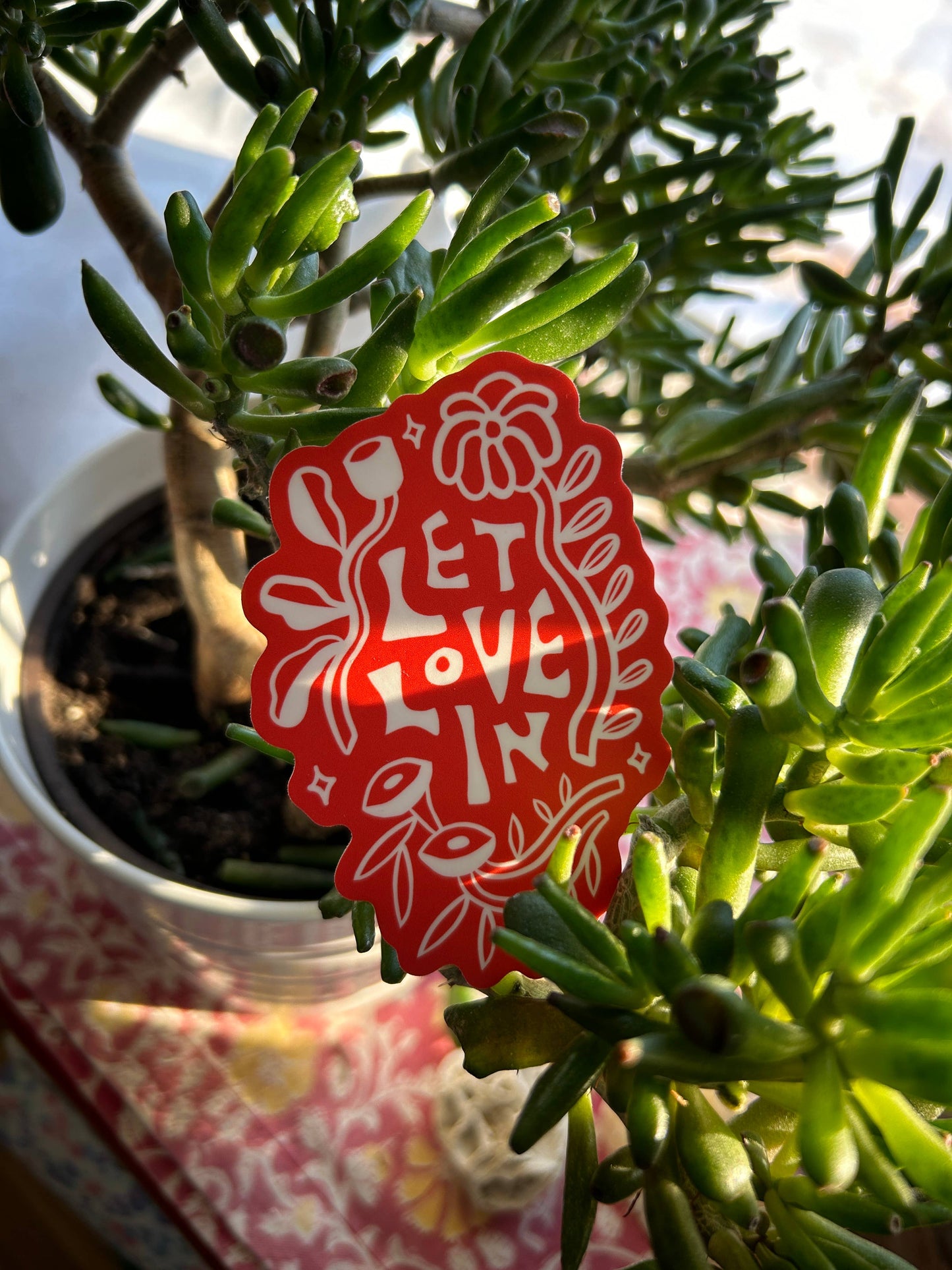 Let Love In Vinyl Sticker