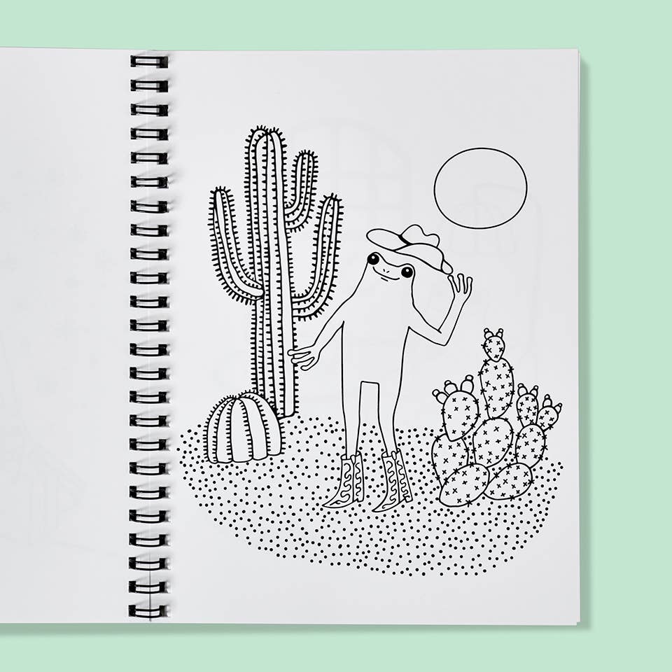 Froggy in Color Coloring Book