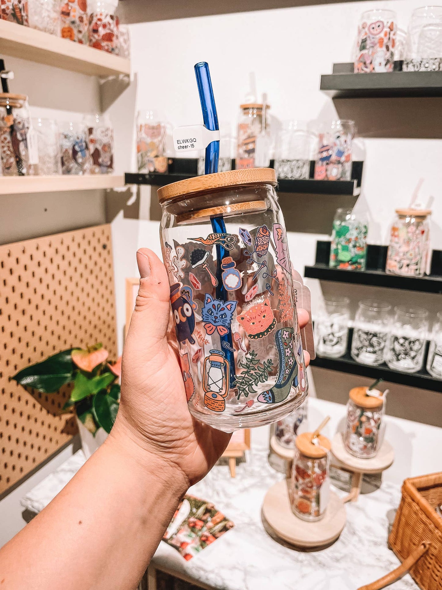 Kitsch Witch Can Glass | cats, cauldrons & potions