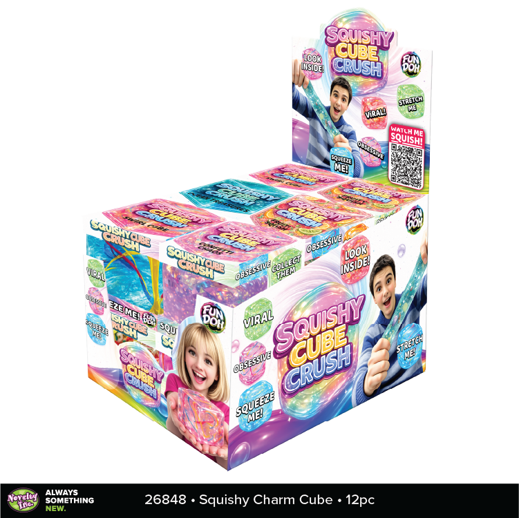 Fun Doh Squishy Charm Cube Fidget Toy Variety