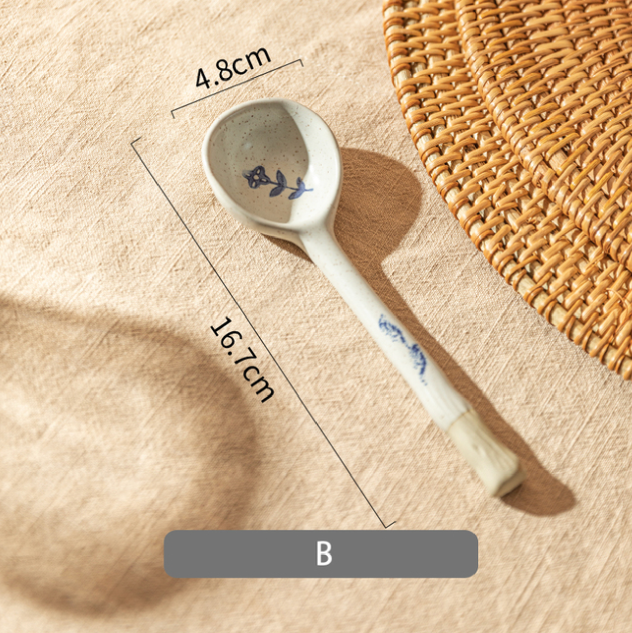 Japanese Ceramic Soup Spoon