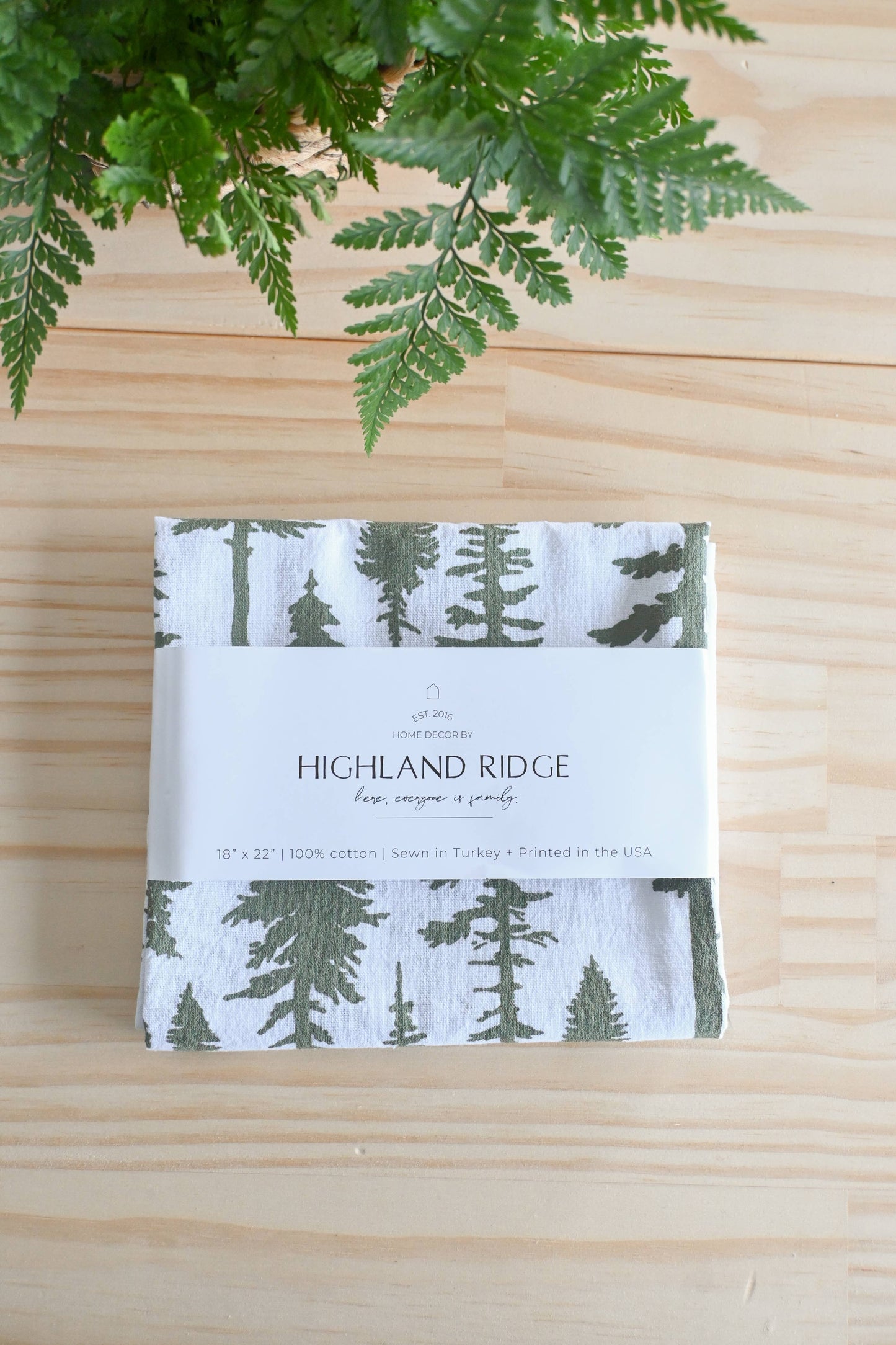 Redwood Christmas Trees Tea Towel