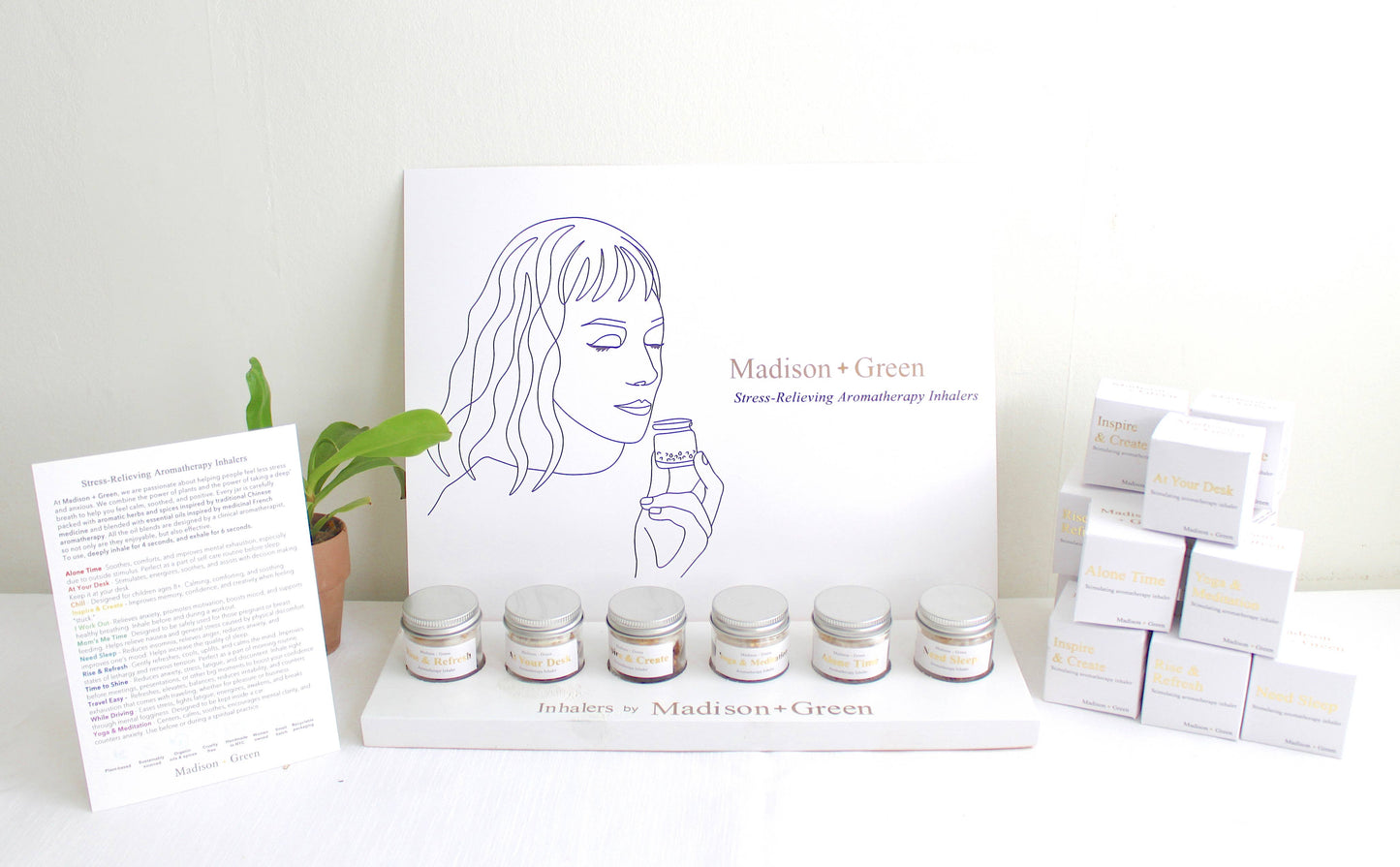 Madison + Green Stress Relieving Aromatherapy Inhalers
