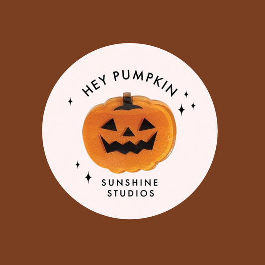 Hey Pumpkin! Mini Pumpkin Hair Clip | Halloween