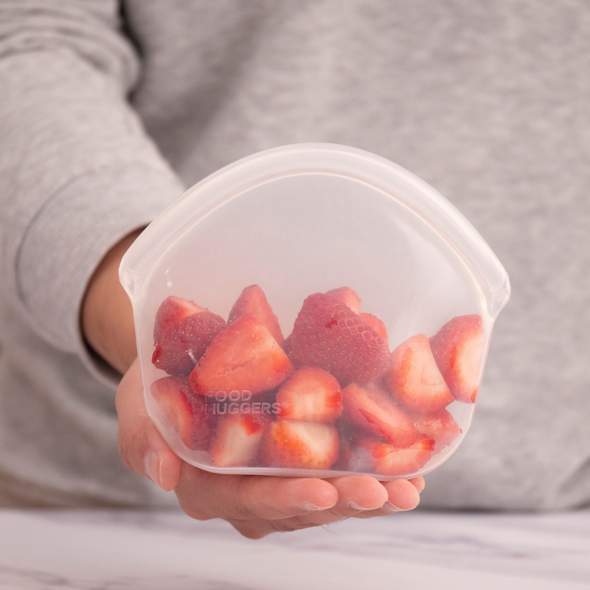 Reusable Silicone Storage Bag – Clear (400ml)
