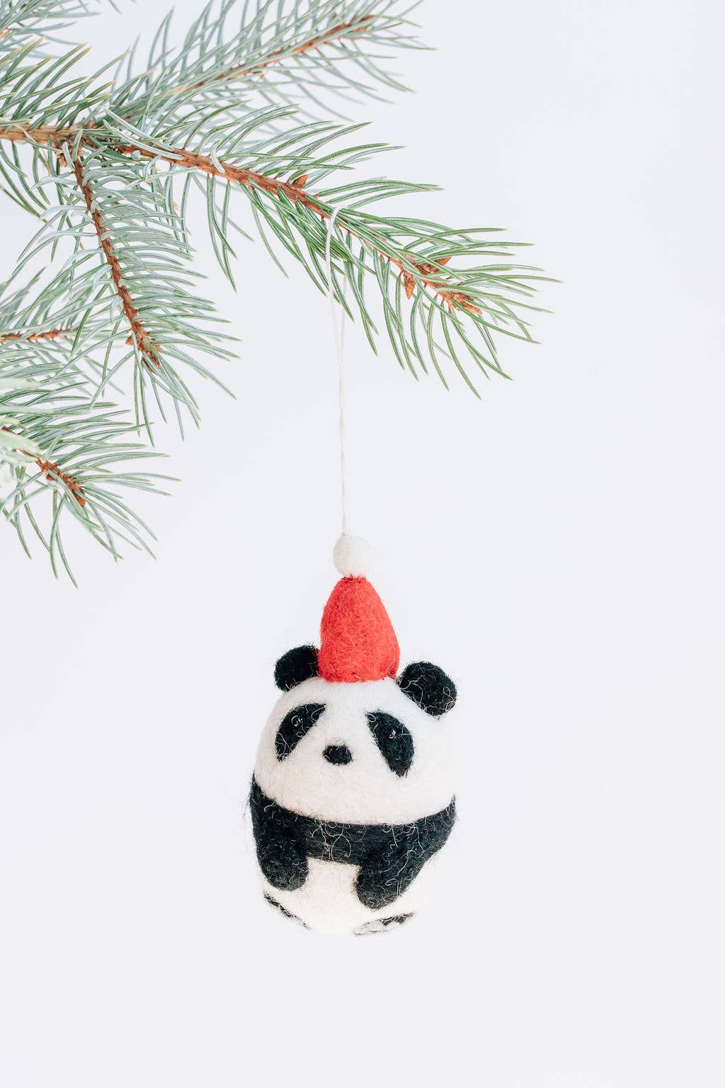 Christmas Panda Felt Ornament