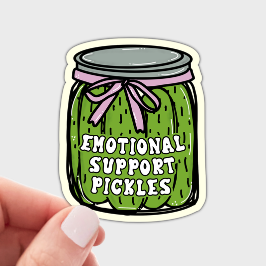 Emotional Support Pickles Sticker