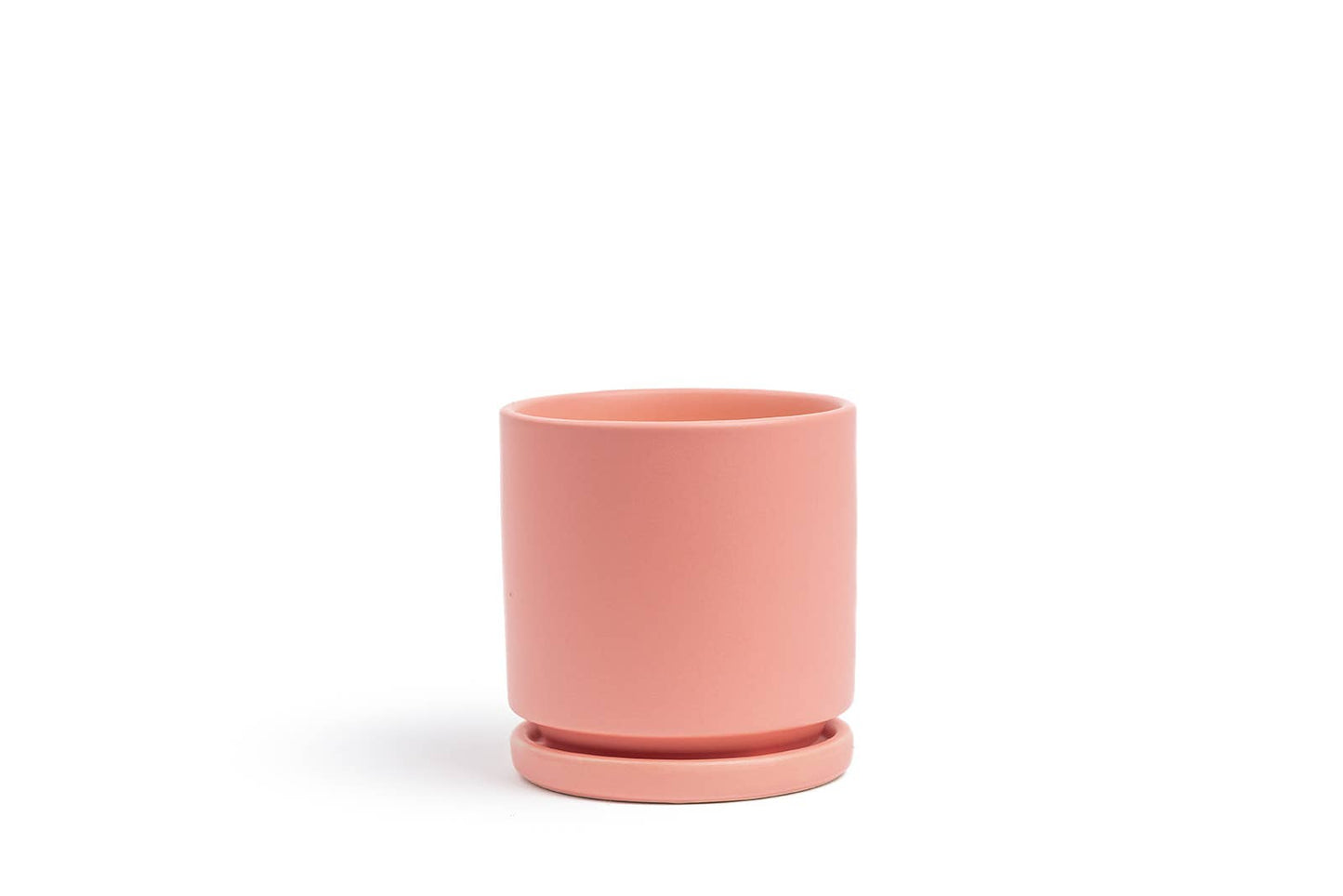 10.5" Gemstone Cylinder Pots with Water Saucers