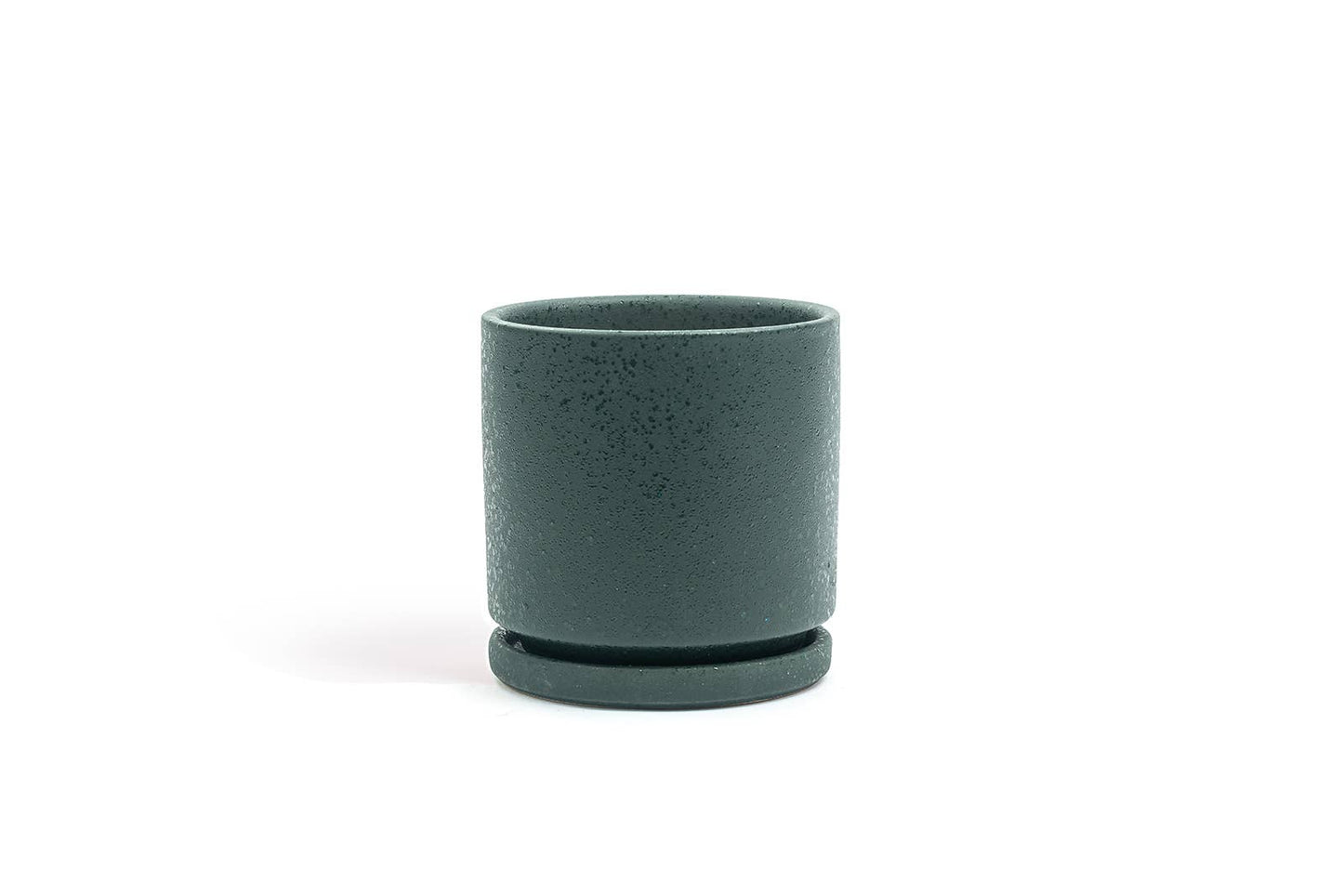 10.5" Gemstone Cylinder Pots with Water Saucers