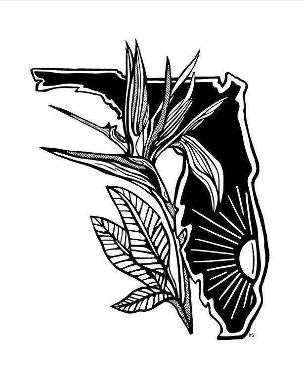 Florida Bird of Paradise Print