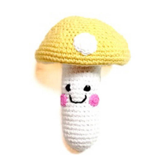 Pretend Play Food Rattle - Yellow Mushroom