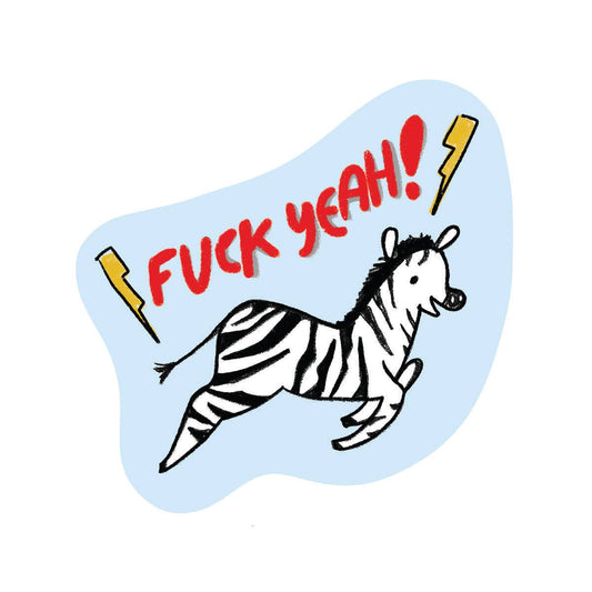 Fuck yeah! zebra sticker